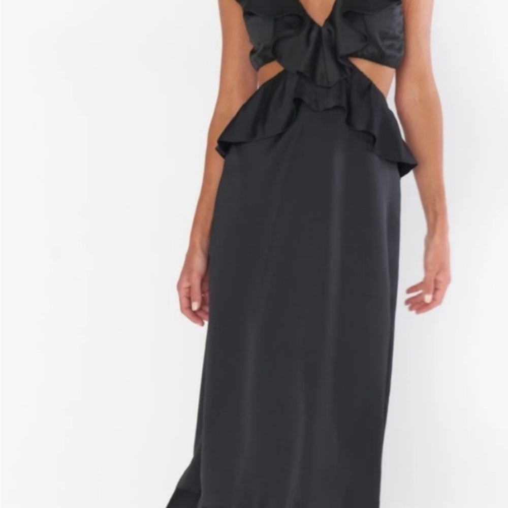 Show Me Your Mumu Black Zoey Midi Dress